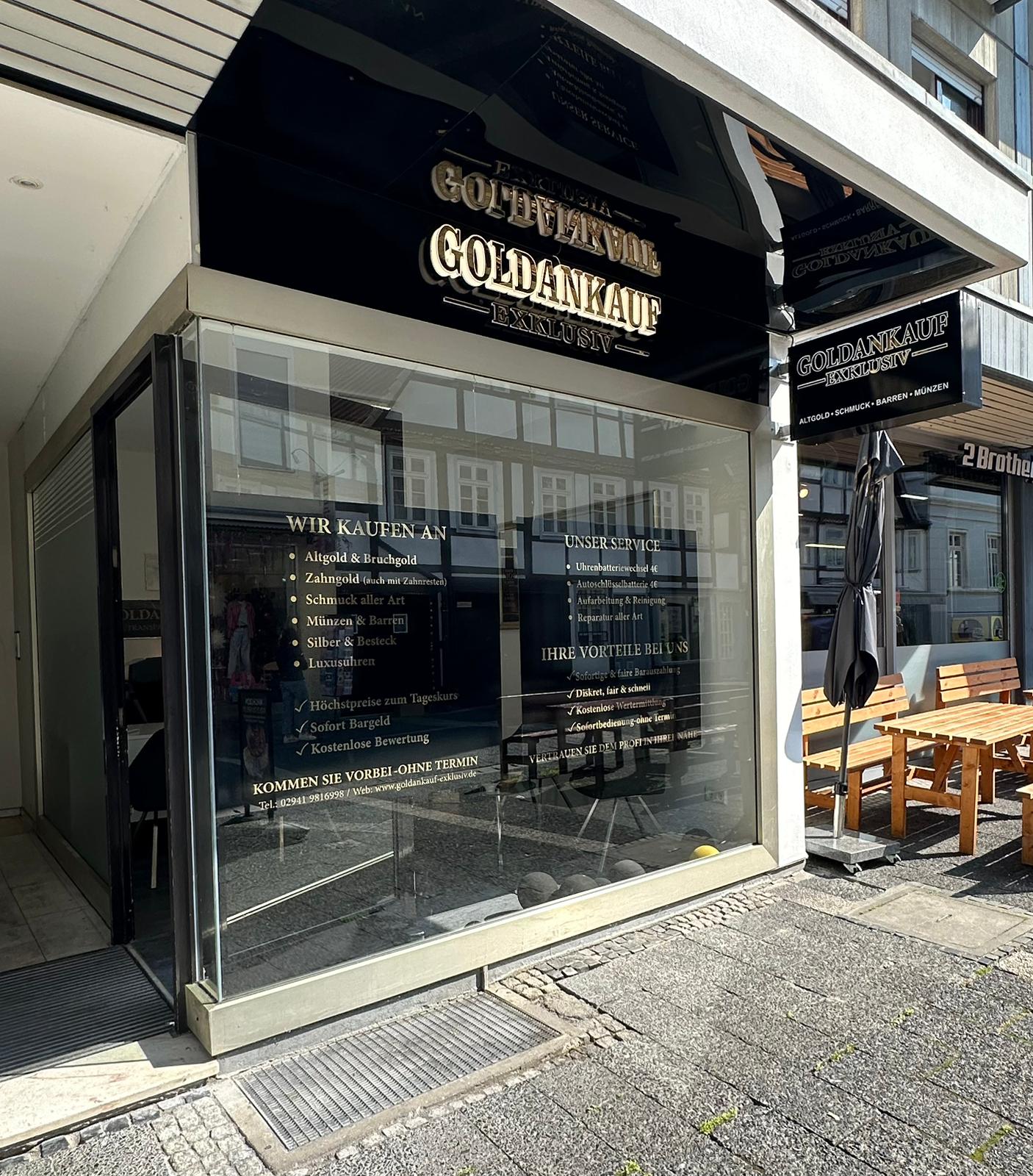 Schaufenster Goldankauf Exklusiv Lippstadt